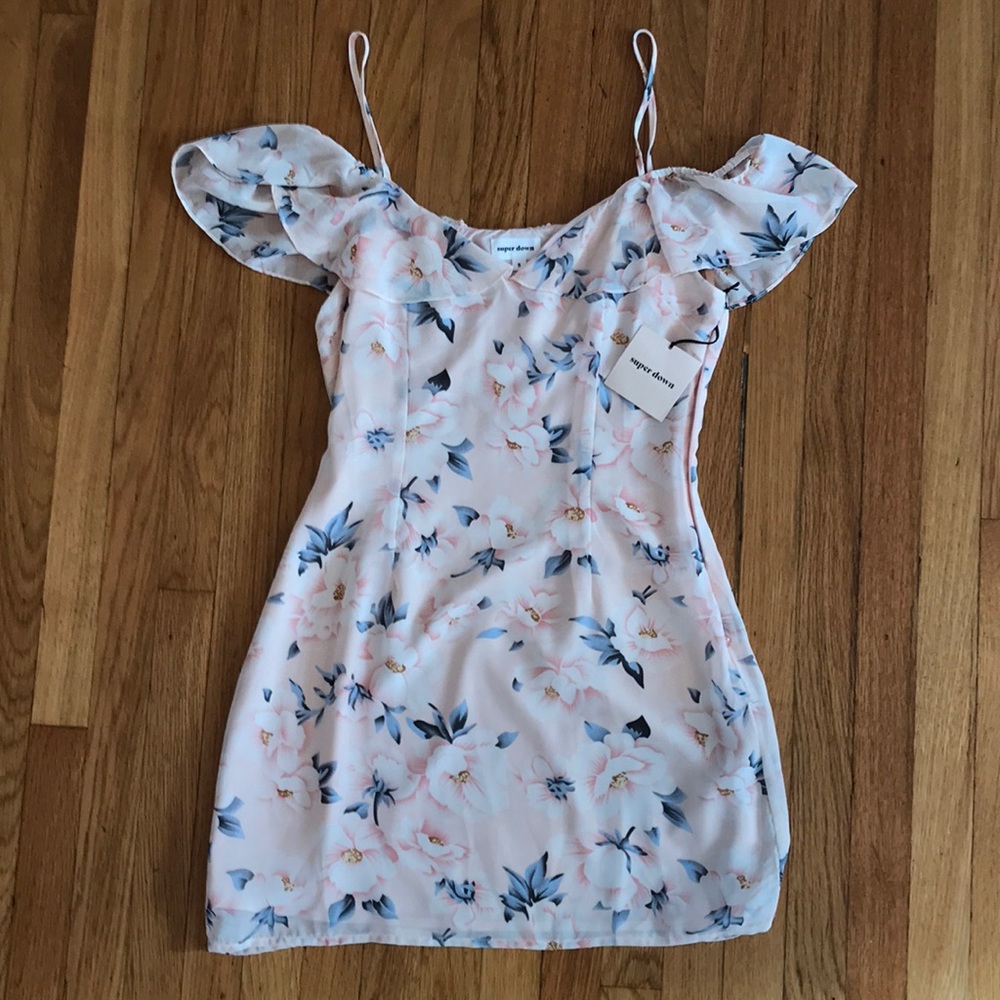 Floral Dress with cap sleeves